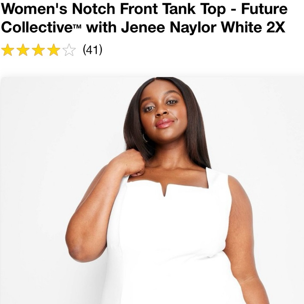 Future Collective White Tank 2x NWT